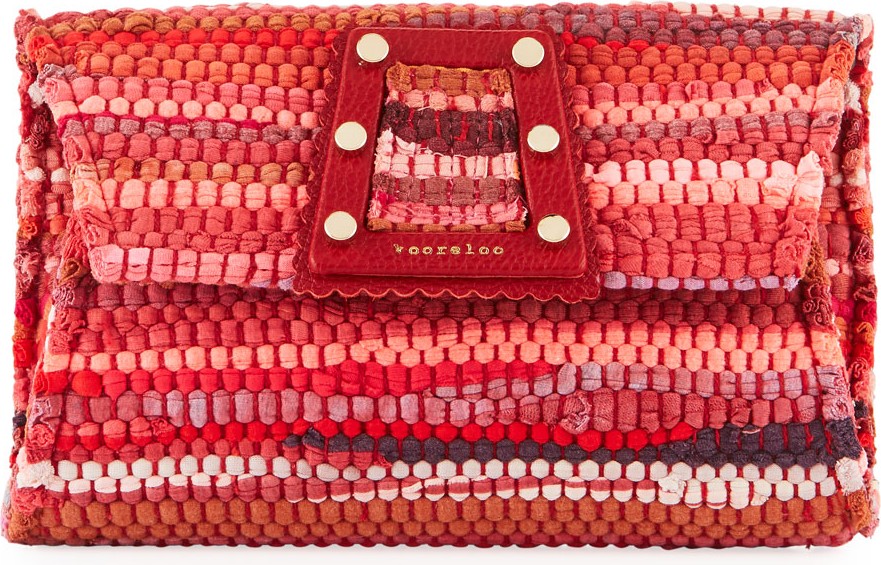 Kooreloo 3D Woven Clutch Bag, Fuschia