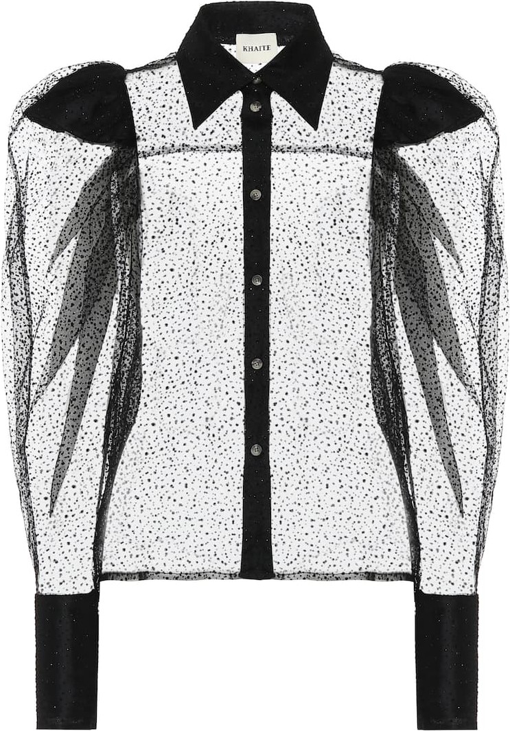 Khaite Bell tulle top