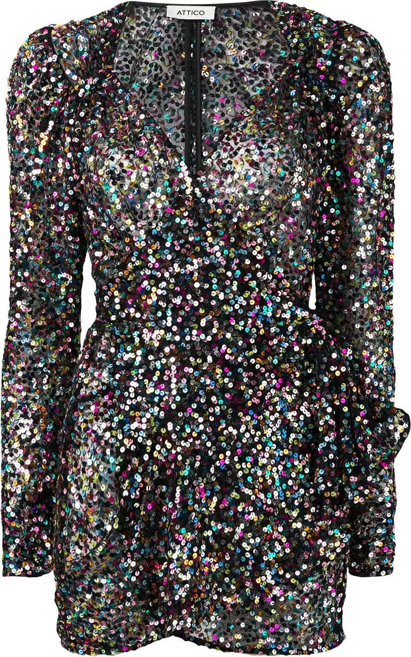 Attico sequined mini pat dress