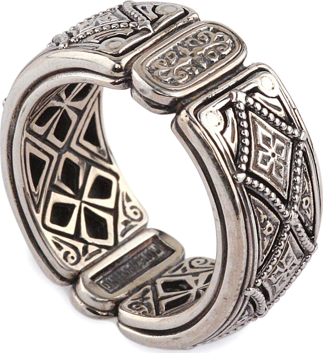 Konstantino Men's Zeus Sterling Silver Band Ring