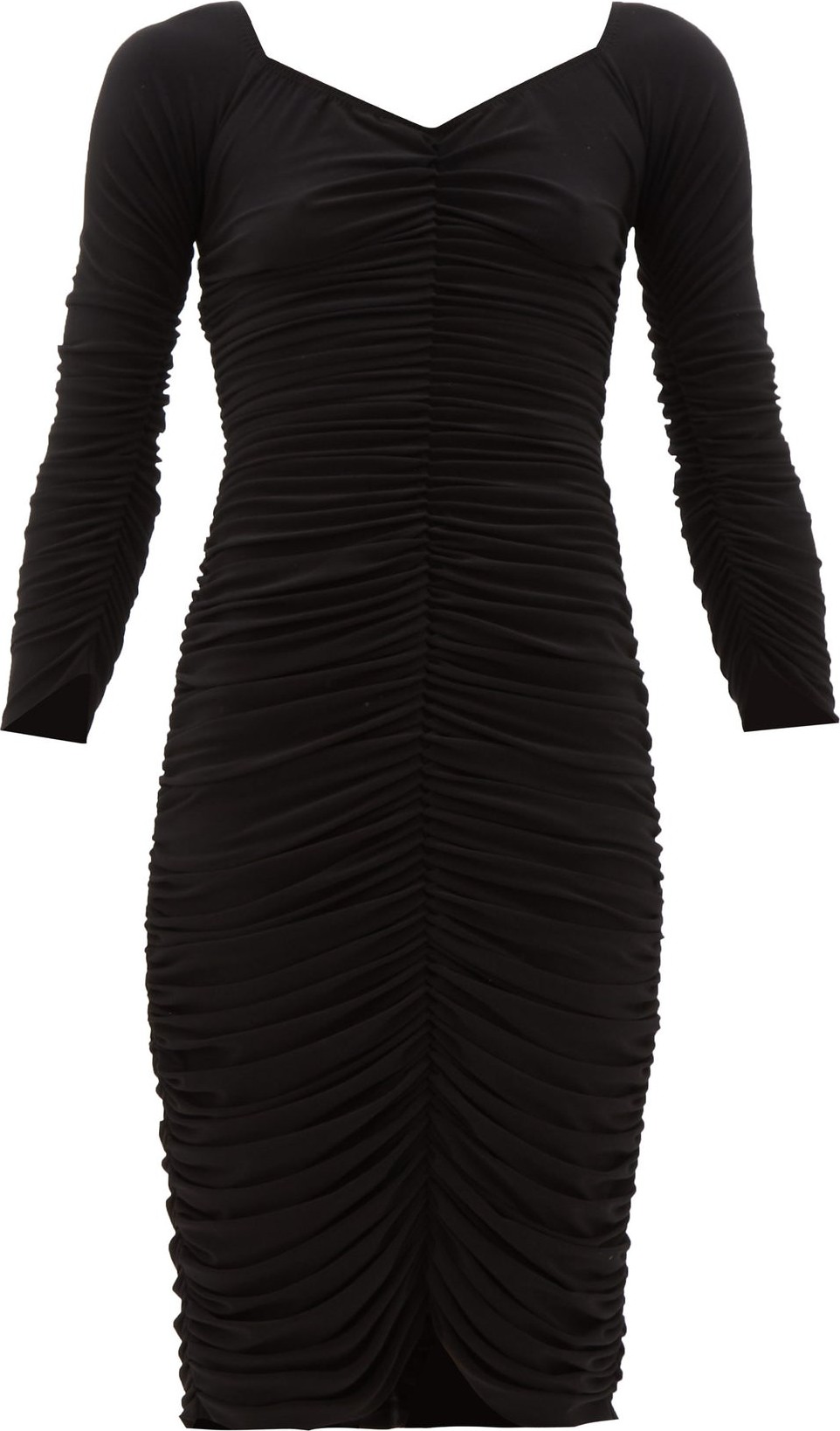 Norma Kamali Off-the-shoulder gathered jersey midi dress