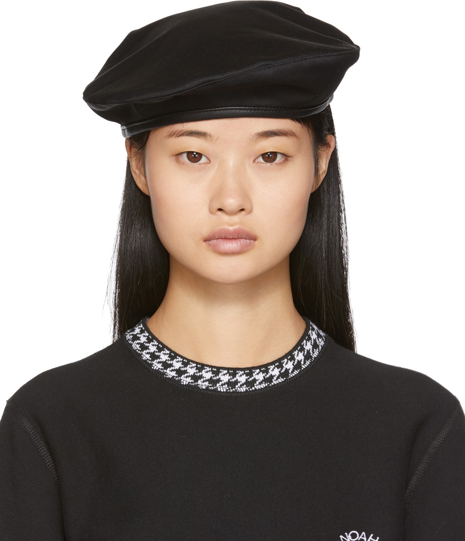 Noah NYC Black Twill Beret