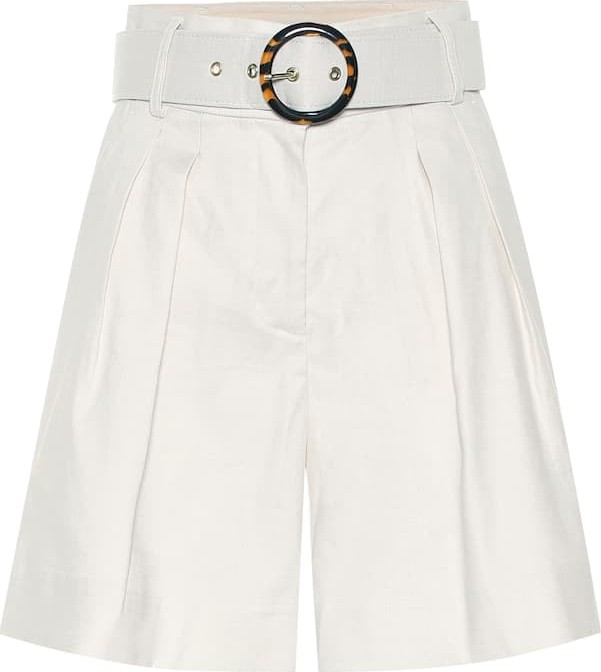 Rebecca Vallance Taylor high-rise linen-blend shorts