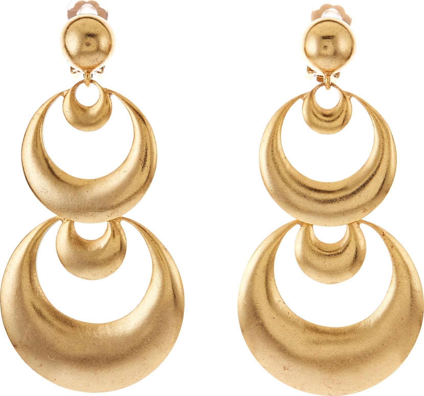 Oscar De La Renta Moon Drop Earrings