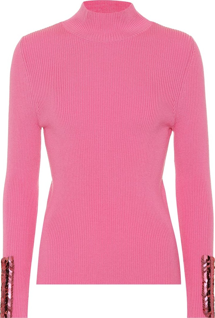DELPOZO Sequined merino wool sweater
