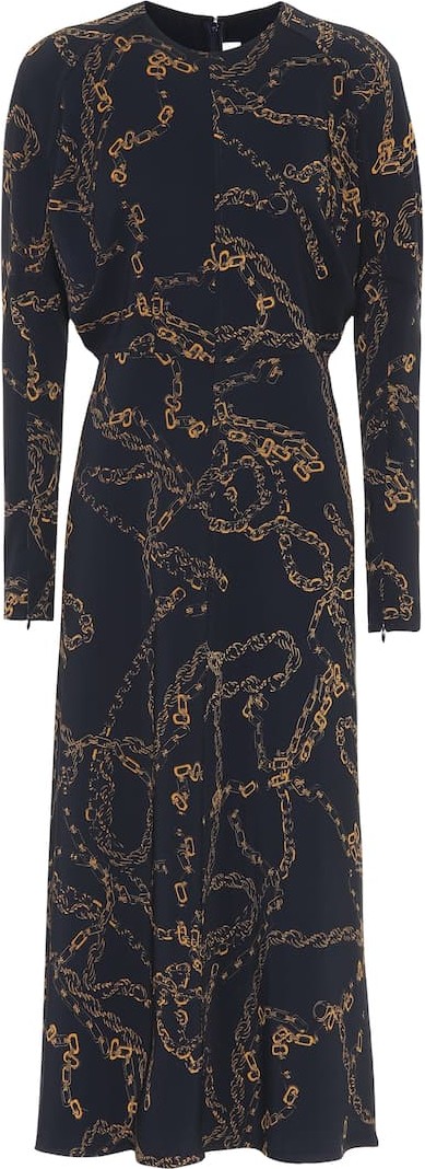 Victoria Beckham Printed cady midi dress