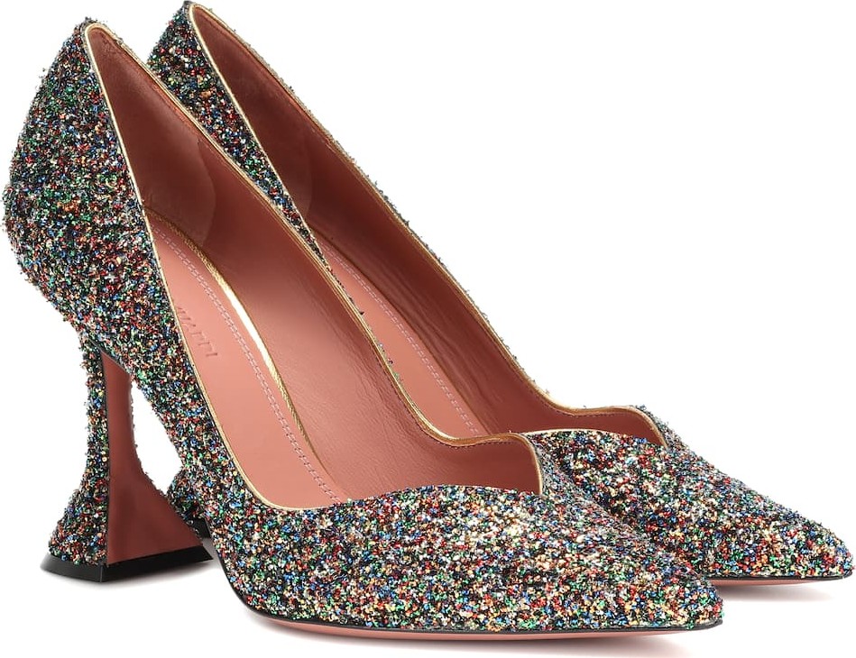 Amina Muaddi Giorgia sequined pumps