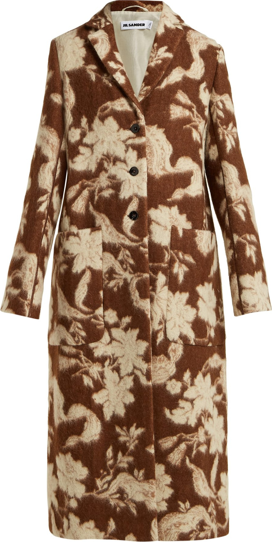 Jil Sander Fullerton floral wool and alpaca-blend coat