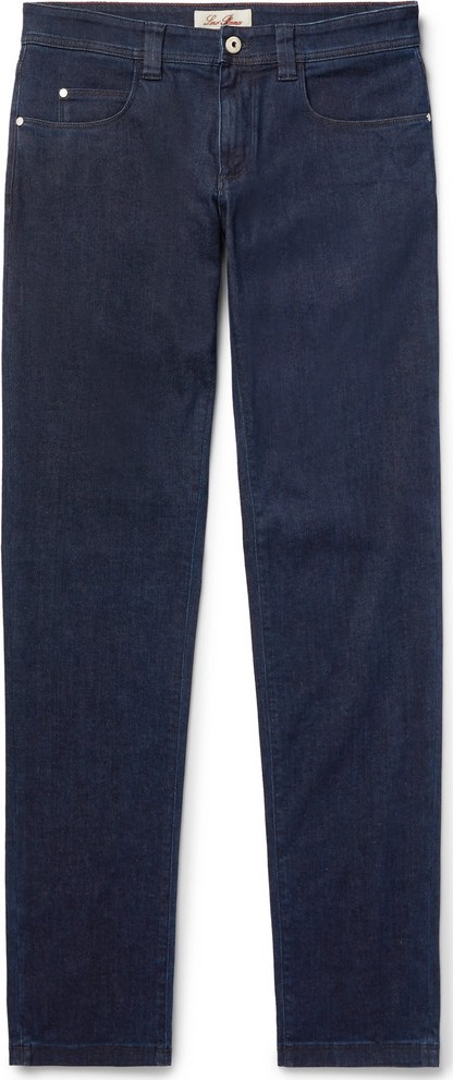 Loro Piana Slim-Fit Cotton and Cashmere-Blend Denim Jeans