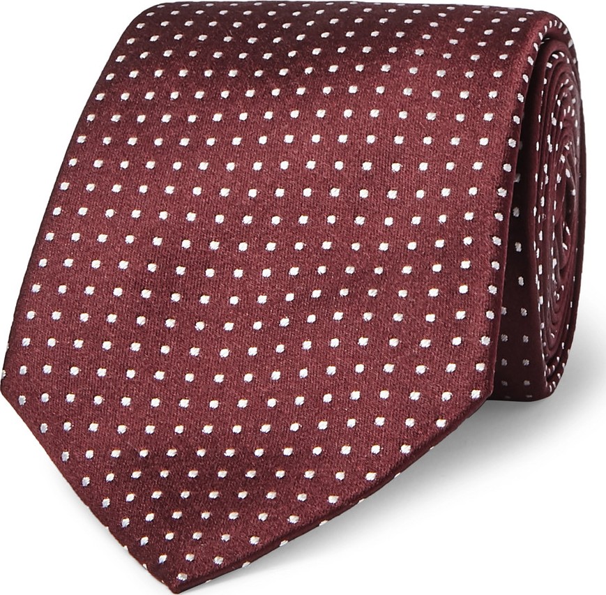 Canali 8cm Pin-Dot Silk Tie