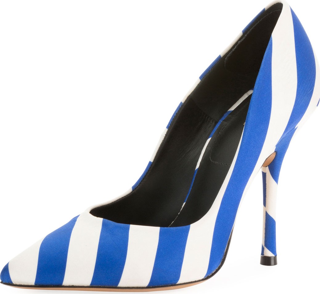 Dries Van Noten Striped Fabric Pumps