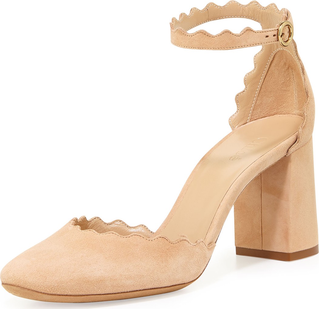 Chloe Lauren Scalloped d'Orsay Pumps