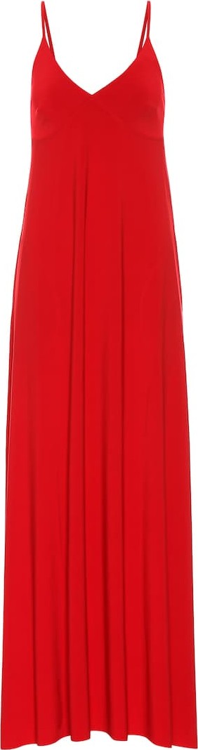 Norma Kamali Stretch-jersey maxi slip dress
