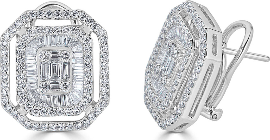 ZYDO 18k Mosaic Mixed-Cut Stud Earrings