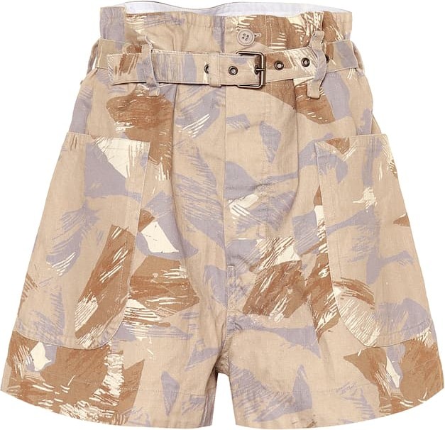 Isabel Marant Exclusive to Mytheresa – Iliany camouflage cotton-blend shorts