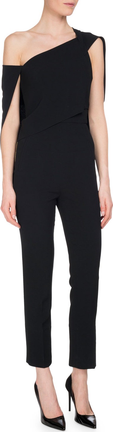 Roland Mouret Carlton One-Shoulder Jumpsuit