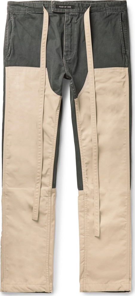 Fear of God Panelled Cotton-Canvas and Nylon Drawstring Trousers