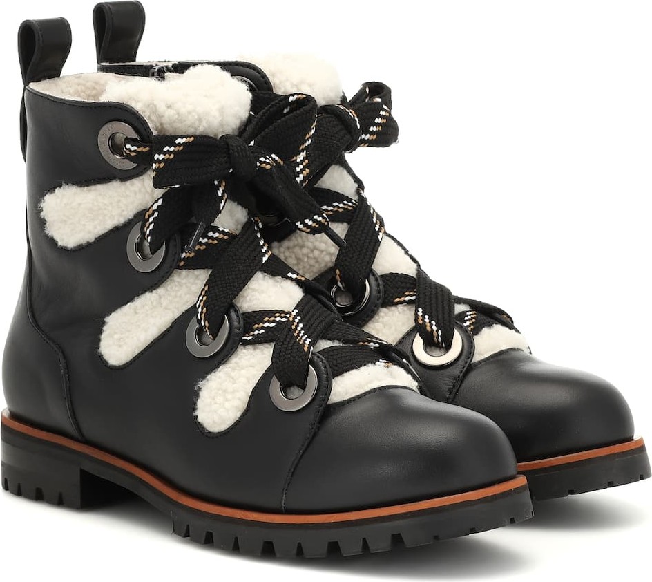 Jimmy Choo Bei Flat leather ankle boots