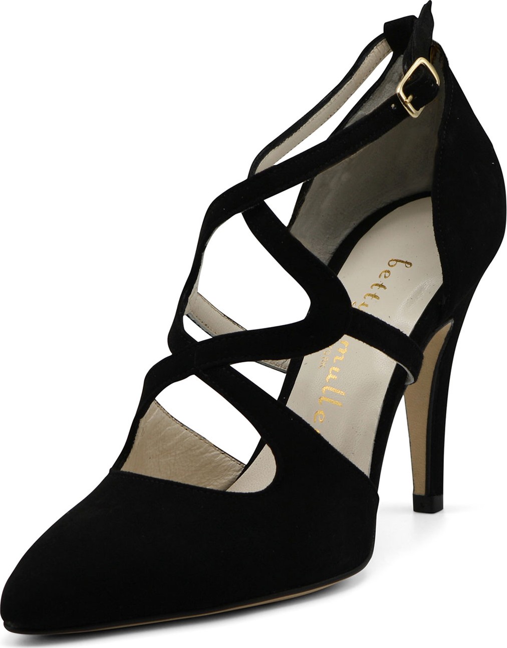 Bettye Muller Gallant Suede High Sandal Pumps