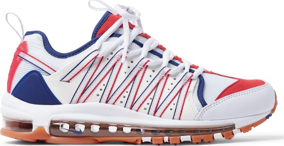 Nike + CLOT Zoom Haven 97 Leather, Mesh and Suede Sneakers