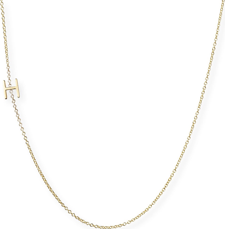 Maya Brenner Designs 14k Yellow Gold Mini Letter Necklace
