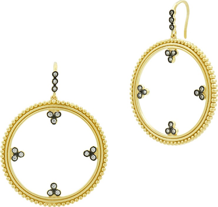 Freida Rothman Imperial Open-Hoop Earrings