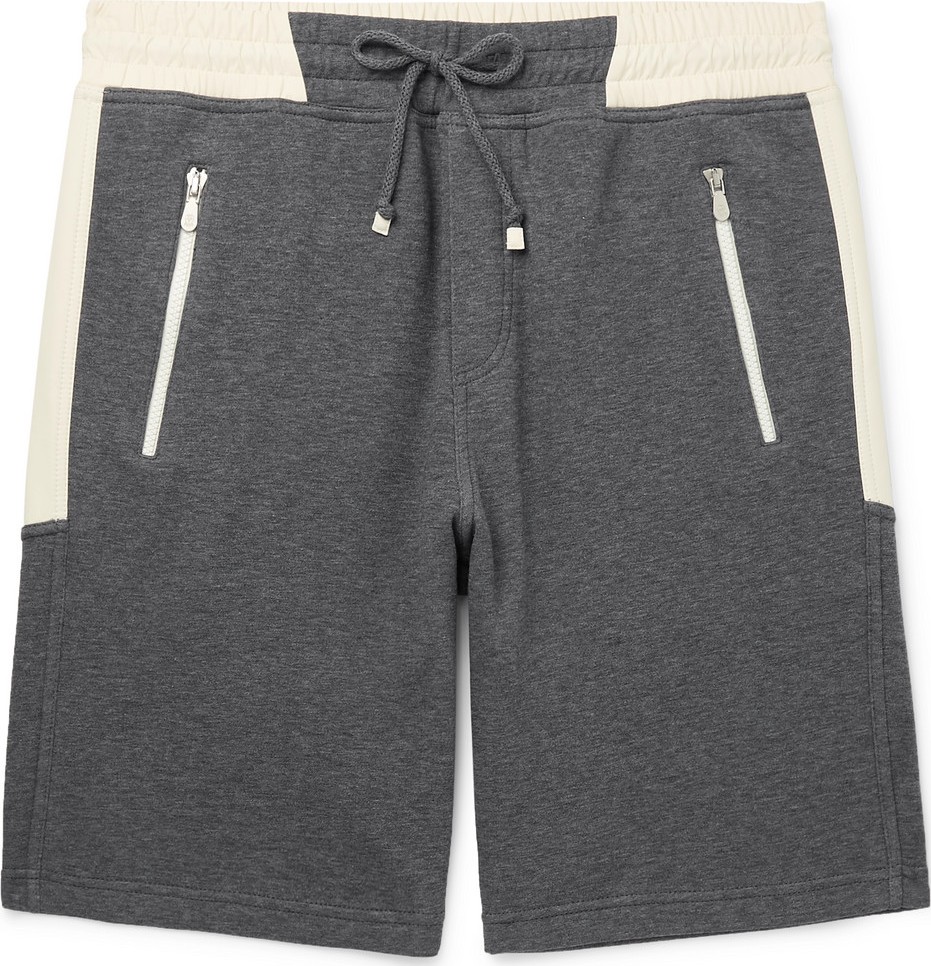 Brunello Cucinelli Mélange Cotton-Blend Jersey Drawstring Shorts