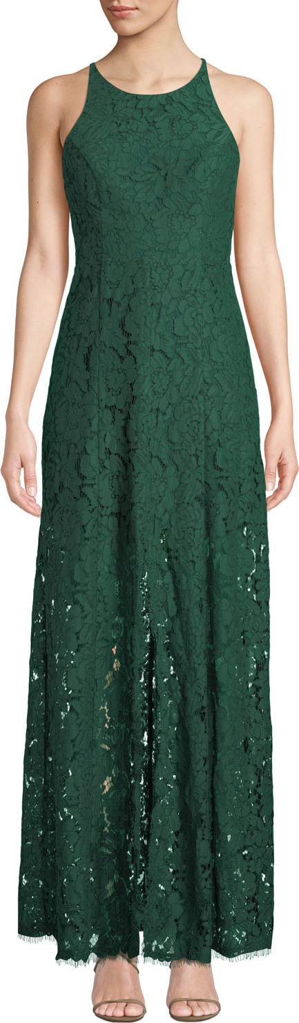 Fame and Partners Patsy Lace Halter Dress w/ Crisscross Back