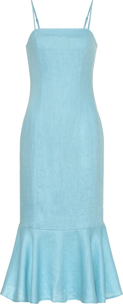 Staud Lychee linen midi dress