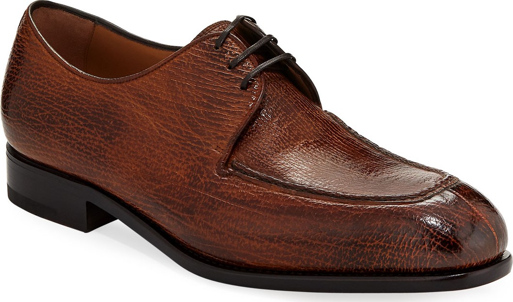 Salvatore Ferragamo Men's Pavia Special Edition Lace-Up Sharkskin Shoe