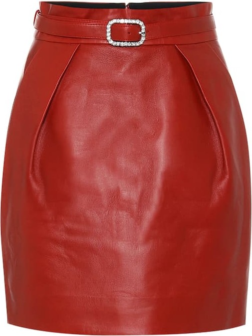 Alexandre Vauthier High-rise leather miniskirt