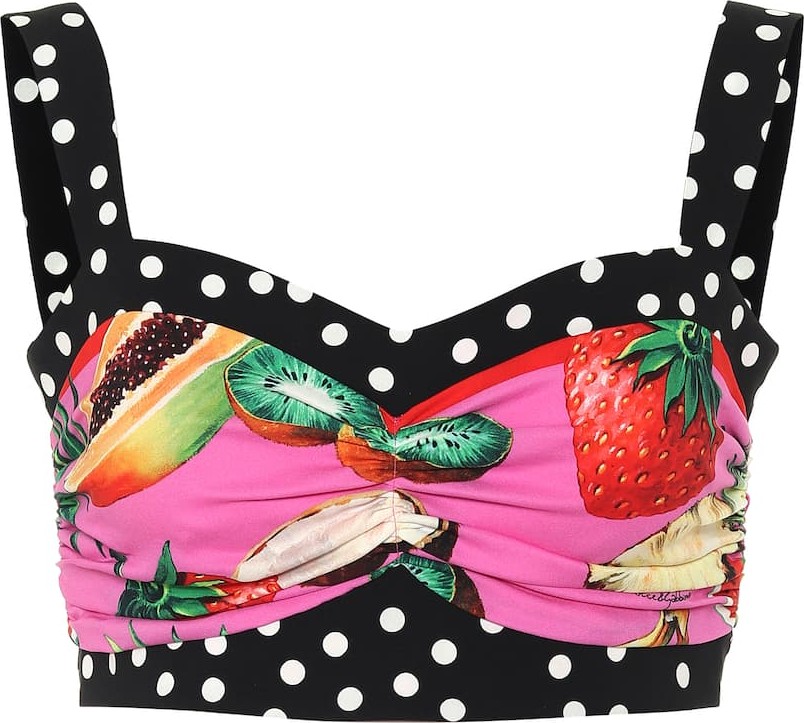 Dolce & Gabbana Stretch-silk crop top