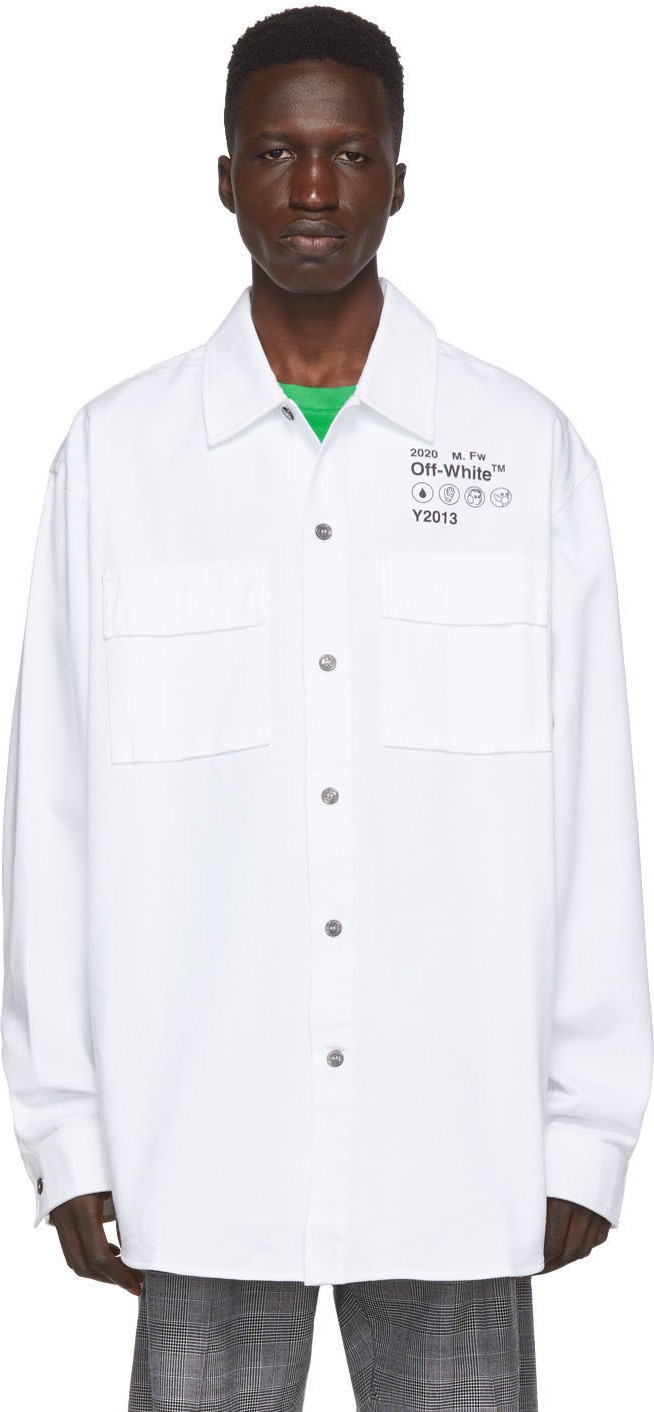 Off White White Gabardine Shirt