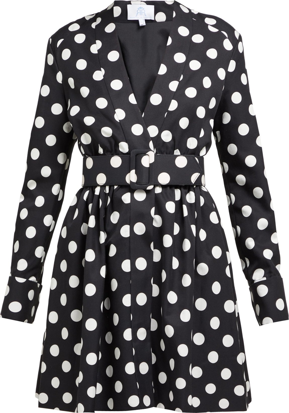 Rebecca de Ravenel Polka-dot cotton-blend dress