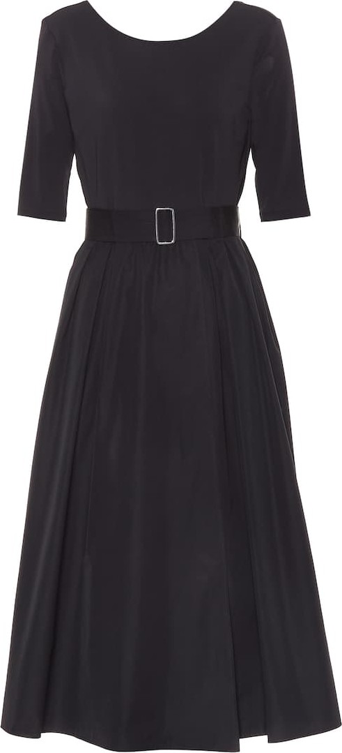 Max Mara Affine crêpe and cotton midi dress