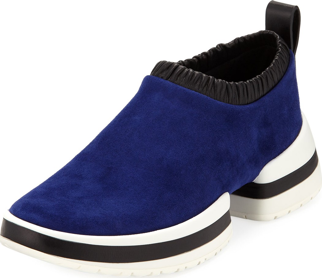 Stuart Weitzman SW-612 Suede/Leather Slip-On Sneakers