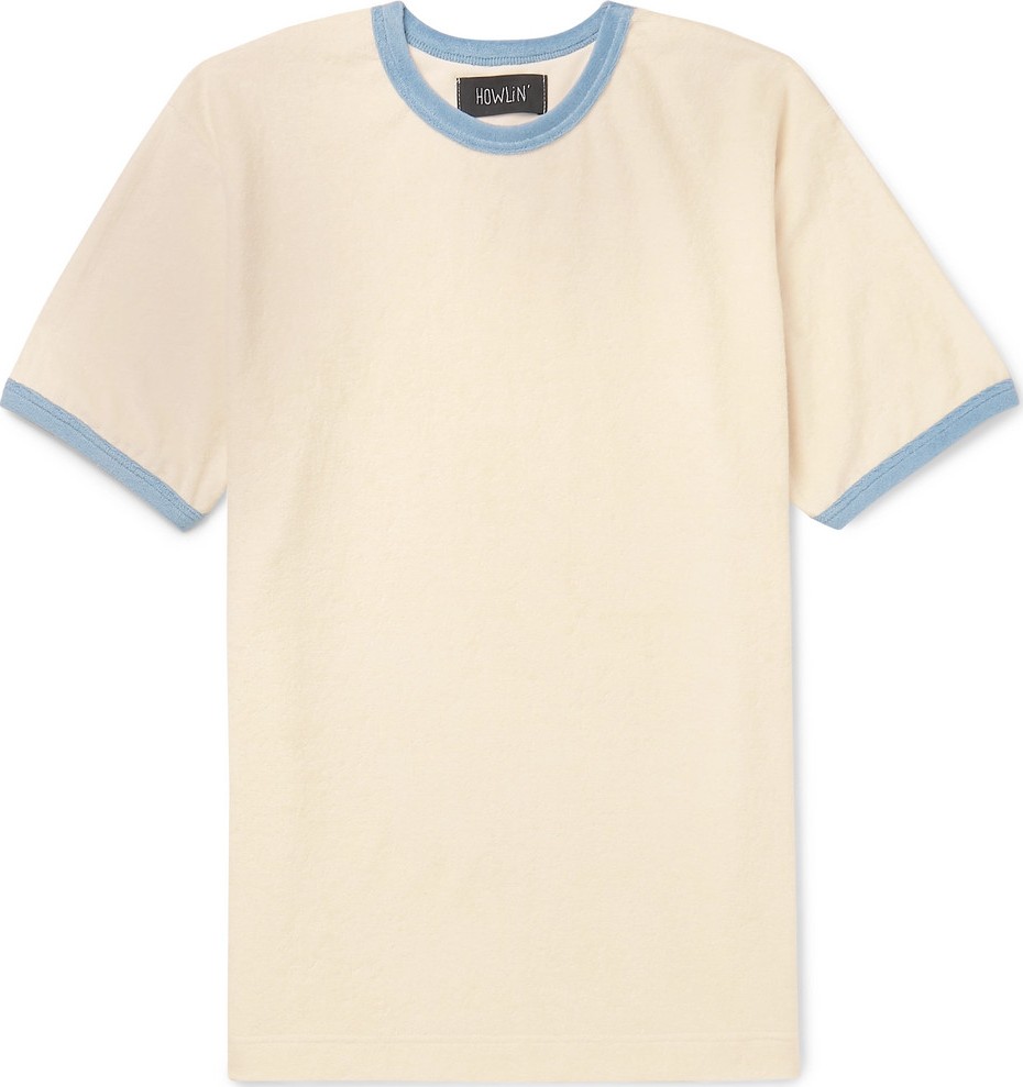 Howlin' Amnesia Contrast-Trimmed Cotton-Blend Terry T-Shirt