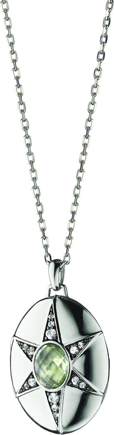 Monica Rich Kosann Prasiolite & White Sapphire Locket Necklace, 32"