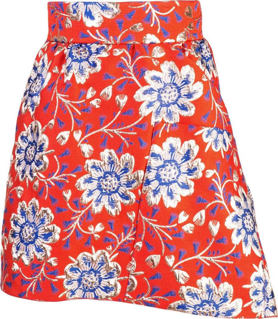 Maison Rabih Kayrouz floral jacquard mini skirt