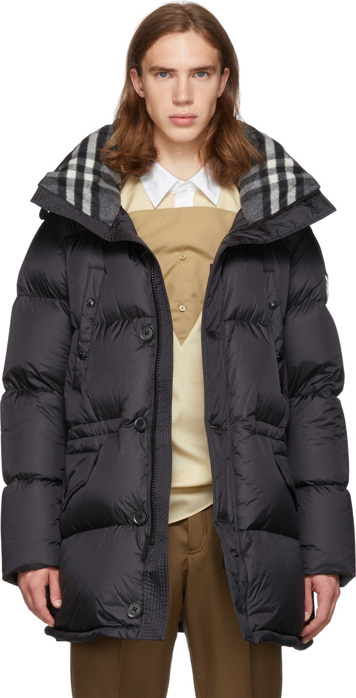 Burberry London England Black Down Lockwood Parka