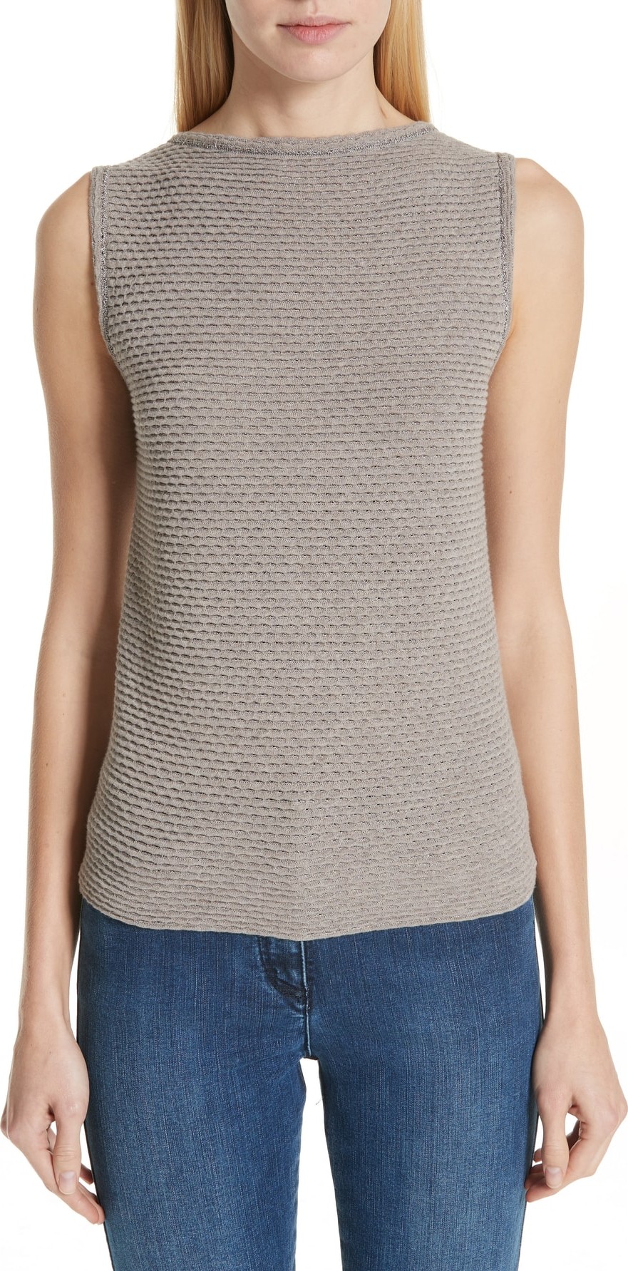 St. John Brenna Knit Sleeveless Shell