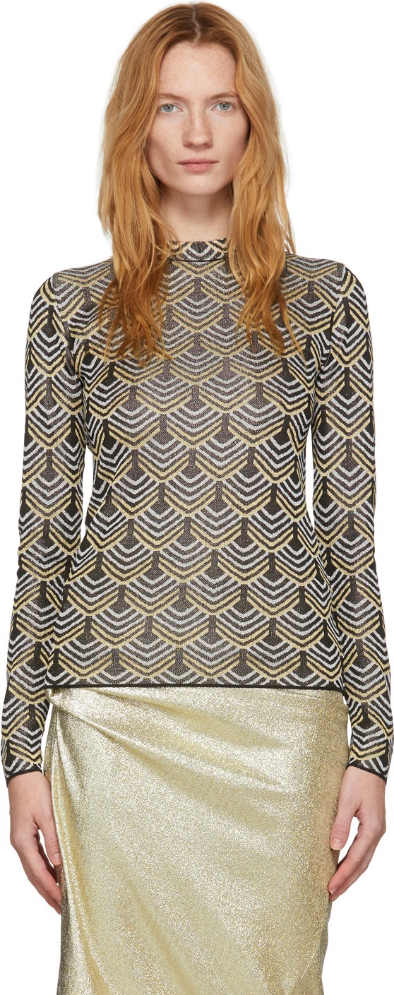 Paco Rabanne Black & Silver Lurex Sweater