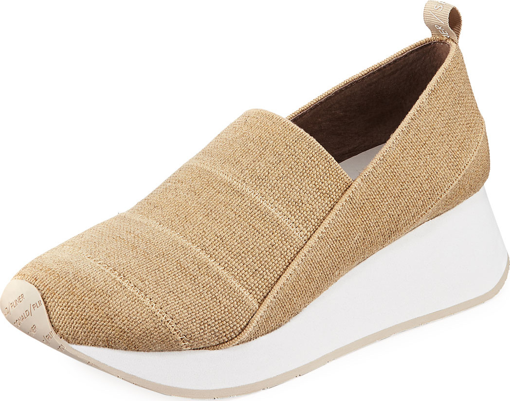 Donald J Pliner Piper Stretch Linen Slip-On Sneakers