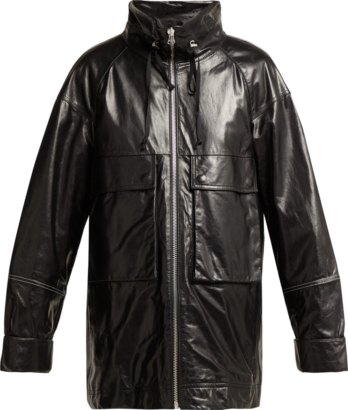 Helmut Lang Leather anorak jacket