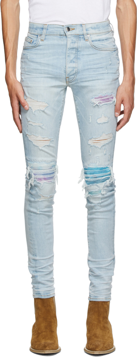 Amiri - Blue Watercolor MX1 Jeans