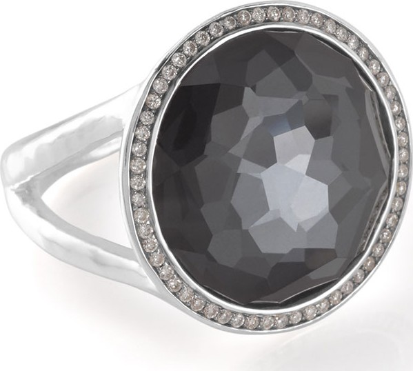 IPPOLITA Stella Silver Lollipop Ring in Doublet & Diamonds