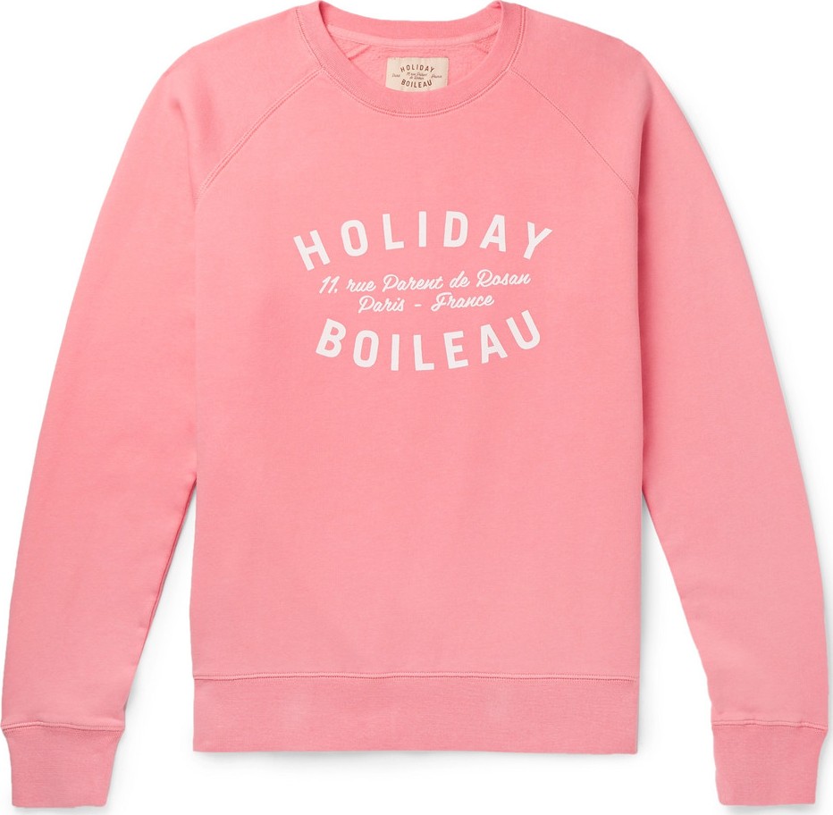 Holiday Boileau Logo-Print Fleece-Back Cotton-Jersey Sweatshirt