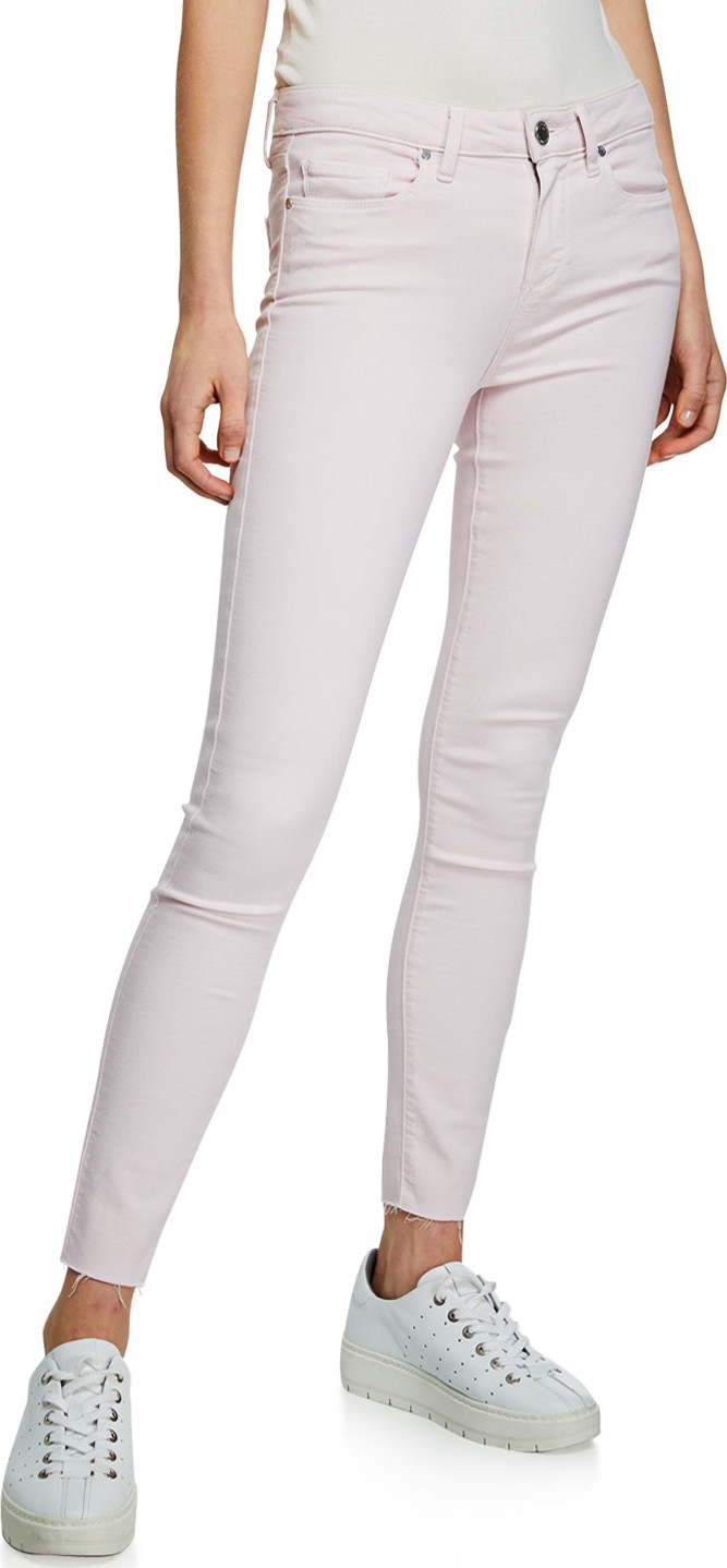 PAIGE Verdugo Mid-Rise Ankle Skinny Jeans w/ Raw Hem