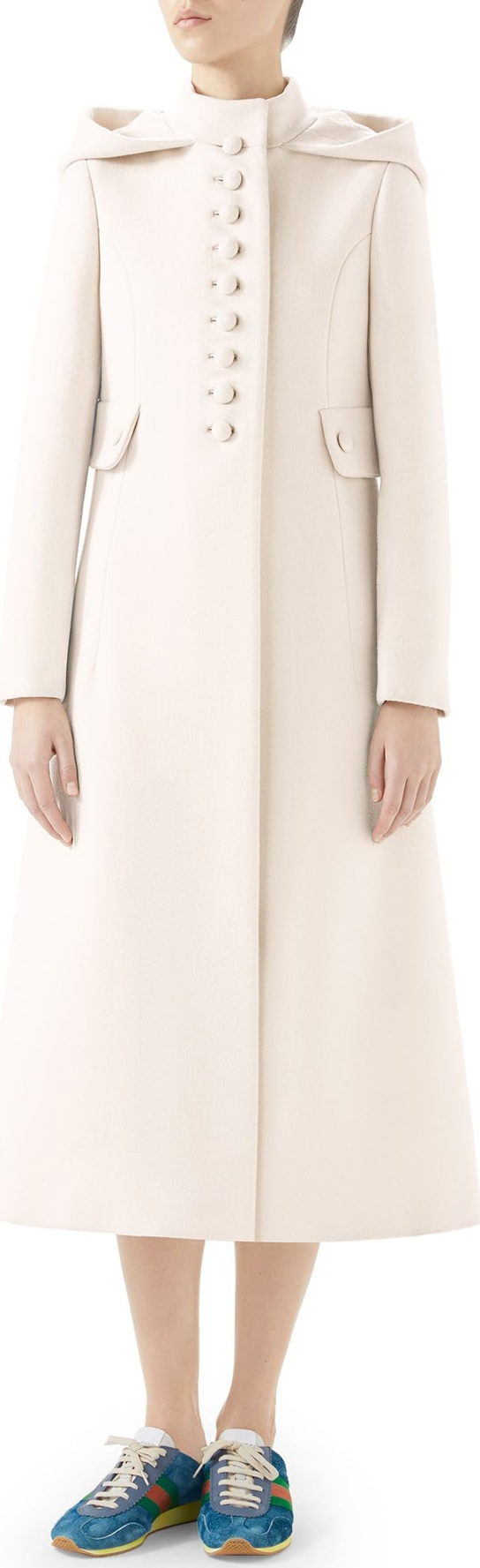 Gucci Wool Long Hooded Coat