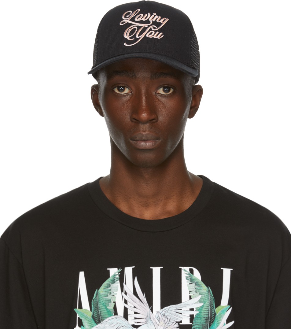 Amiri Black 'Loving You' Cap
